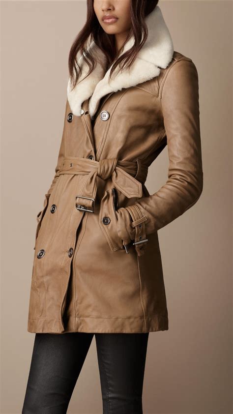 shearling jacket burberry|burberry shearling collar jacket.